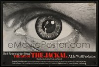 4y172 DAY OF THE JACKAL British quad '73 cool different Michael Leonard art of de Gaulle in eyeball
