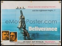 4y173 DELIVERANCE British quad '72 Jon Voight, Burt Reynolds, Boorman classic, shotgun art!