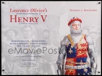 4y185 HENRY V DS British quad R07 Laurence Olivier & Renee Asherson, William Shakespeare!