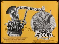4y186 HISTORY OF THE WORLD PART I/BLAZING SADDLES British quad '80s Mel Brooks' funniest together!