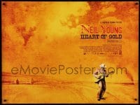 4y196 NEIL YOUNG: HEART OF GOLD British quad '06 great image of singer w/guitar!
