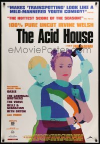 4y033 ACID HOUSE Canadian 1sh '98 3 short bizarre English stories by Irvine Welsh!