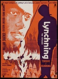 4y229 INTRUDER Danish '63 Roger Corman directed, William Shatner, wild art of lynching!