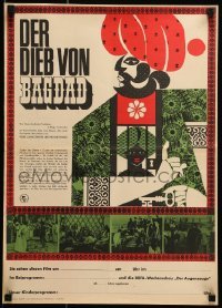 4y069 THIEF OF BAGDAD East German 16x23 '65 Conrad Veidt, June Duprez, Rex Ingram, Sabu!