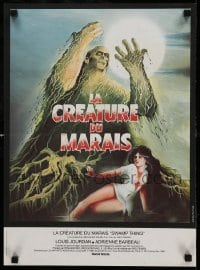 4y391 SWAMP THING French 16x21 '82 Wes Craven, Bourduge art of monster & Adrienne Barbeau!
