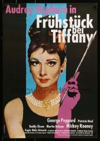 4y018 BREAKFAST AT TIFFANY'S German R86 different Peltzer art of sexy elegant Audrey Hepburn!