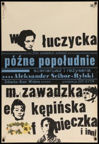 4y950 POZNE POPOLUDNIE Polish 23x34 '65 Aleksander Scibor-Rylski, artwork by Bronislaw Zelek!