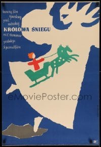 4y964 SNOW QUEEN Polish 23x34 '58 Snezhnaya Koroleva, Russian, Jerzy Treutler art!