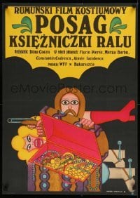 4y999 ZESTREA DOMNITEI RALU Polish 23x32 '72 Dinu Cocea, wacky Andrzej Krajewski artwork!