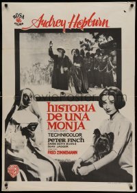 4y305 NUN'S STORY Spanish R72 missionary Audrey Hepburn was not like the others, Peter Finch!