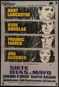 4y316 SEVEN DAYS IN MAY Spanish '64 Burt Lancaster, Kirk Douglas, Fredric March & Ava Gardner!