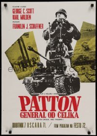 4y141 PATTON Yugoslavian 20x28 '72 General George C. Scott military World War II classic!