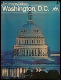 4z230 AMERICAN AIRLINES WASHINGTON D.C. 30x40 travel poster '80s image of the Capitol building!