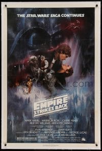 5a074 EMPIRE STRIKES BACK linen NSS style 1sh '80 classic Gone With The Wind style art by Kastel!