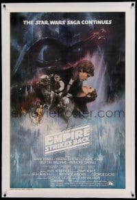 5a072 EMPIRE STRIKES BACK linen int'l 1sh '80 classic Gone With The Wind style art by Roger Kastel!