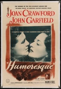 5a125 HUMORESQUE linen 1sh '46 Joan Crawford, a woman with a heart she can't control, John Garfield