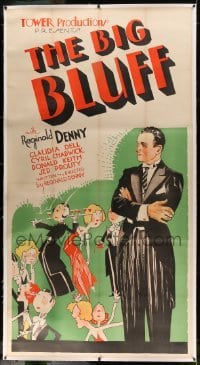 5b032 BIG BLUFF linen 3sh '33 art of dapper Reginald Denny + John Held Jr. cartoon art!