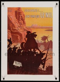 5b182 SOLDATS JE NE FUME QUE LE NIL linen 16x23 French advertising poster '20s cool silhouette art!