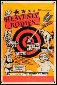 5c177 HEAVENLY BODIES 1sh '63 incredibly rare Russ Meyer with a great image!
