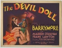 5c095 DEVIL DOLL TC '36 Tod Browning, Maureen O'Sullivan, greater than The Unholy Three, rare!
