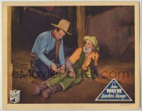 5c142 LAWLESS RANGE LC '35 great c/u of young John Wayne removing ropes from old man, ultra rare!