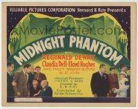 5c113 MIDNIGHT PHANTOM TC '35 cool art of spooky mysterious cloaked figure looming over top cast!