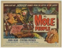 5c114 MOLE PEOPLE TC '56 from a lost age, horror crawls from the depths of the Earth, great art!