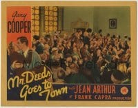 5c148 MR. DEEDS GOES TO TOWN LC '36 Gary Cooper & Jean Arthur at climax of the movie, Frank Capra!