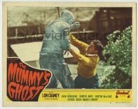 5c153 MUMMY'S GHOST LC #5 R48 c/u of bandaged monster Lon Chaney fighting with Robert Lowery!