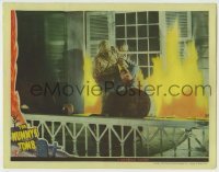 5c154 MUMMY'S TOMB LC '42 c/u of Lon Chaney Jr. as the monster attacking man in burning house!