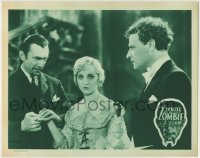 5c163 WHITE ZOMBIE LC R38 Bela Lugosi holds hand of transfixed Madge Bellamy as guy watches!