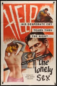 5c180 LONELY SEX 1sh '59 Richard Hilliard, his desperate cry tears thru the night, before Psycho!