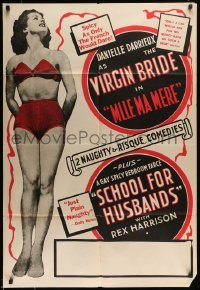 5c182 MADEMOISELLE MA MERE/SCHOOL FOR HUSBANDS 1sh '41 spicy as only French would dare, risque!