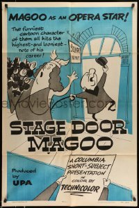 5c046 STAGE DOOR MAGOO 1sh '55 the funniest & looniest cartoon character is an opera star now!