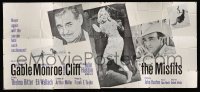 5d118 MISFITS 24sh '61 sexy Marilyn Monroe, Clark Gable, Montgomery Clift, John Huston directed