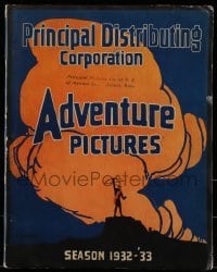 5d037 PRINCIPAL DISTRIBUTING CORPORATION 1932-33 campaign book '32 full-color adventure art, rare!