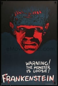 5d285 FRANKENSTEIN S2 recreation teaser 1sh 2000 best artwork of Boris Karloff as the monster!