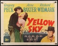5d158 YELLOW SKY 1/2sh '48 Gregory Peck, Anne Baxter, Richard Widmark, directed by William Wellman