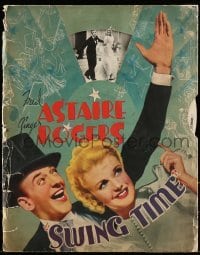 5d062 SWING TIME pressbook '36 wonderful images of Fred Astaire dancing with Ginger Rogers, rare!