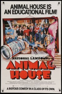 5f008 ANIMAL HOUSE English 1sh '78 John Belushi, Landis classic, wacky art of top cast!