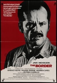 5f018 BORDER English 1sh '82 completely different art of Jack Nicholson as border patrol!