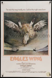 5f037 EAGLE'S WING English 1sh '79 Martin Sheen, wonderful Native American winged horse artwork!