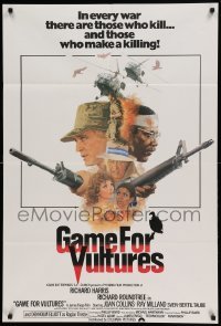 5f052 GAME FOR VULTURES English 1sh '79 great images of Richard Harris, Richard Roundtree!