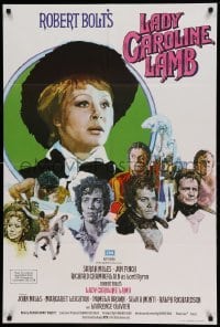 5f073 LADY CAROLINE LAMB English 1sh '73 directed by Robert Bolt, great art of Sarah Miles & cast!