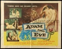 5g010 ADAM & EVE 1/2sh '58 sexiest art of naked man & woman in the Mexican Garden of Eden!