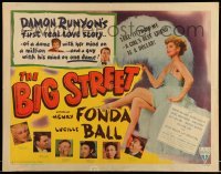 5g039 BIG STREET style A 1/2sh '42 Henry Fonda, art of Lucille Ball, her best friend is a dollar!