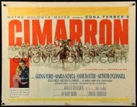 5g077 CIMARRON style A 1/2sh '60 directed by Anthony Mann, Glenn Ford, Maria Schell, cool art!