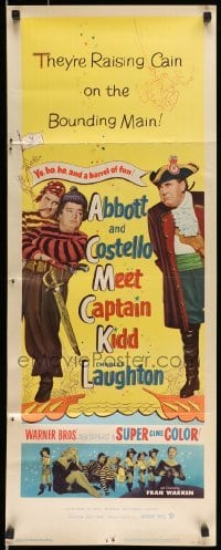 5g506 ABBOTT & COSTELLO MEET CAPTAIN KIDD insert '53 art of pirates Bud & Lou w/ Charles Laughton!