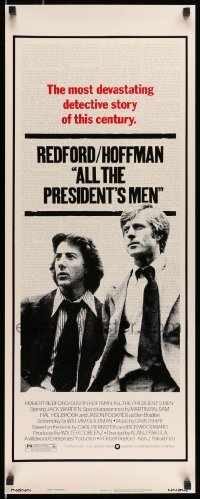 5g520 ALL THE PRESIDENT'S MEN insert '76 Dustin Hoffman & Robert Redford as Woodward & Bernstein!
