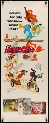 5g529 ARISTOCATS insert R80 Walt Disney feline jazz musical cartoon, great colorful image!